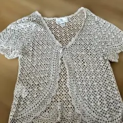 組曲ベージュ レース編み ボレロ　サイズ2