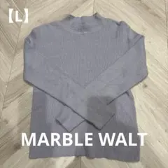 MARBLE WALTZ パープルニット【L】紫　定番　シンプル　海外　一点物