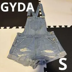 GYDA ショートパンツサロペット ダメージデニム オーバーオール S