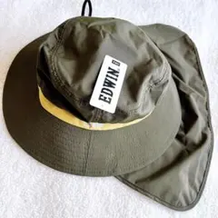《新品・未使用・タグ付き》　EDWIN ☆日除けタレ付き バケットハット
