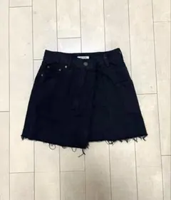 SLY ブラックデザインデニムミニスカート