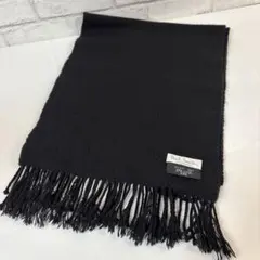 美品 Paul Smith カシミヤ100% マフラー 黒 ブラック フリンジのサムネイル