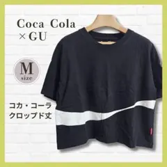 美品✨GU コカコーラコラボ クロップドTシャツ 黒 M 綿100%のサムネイル