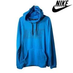 Nike ロゴプリント プルオーバーパーカー ブルー