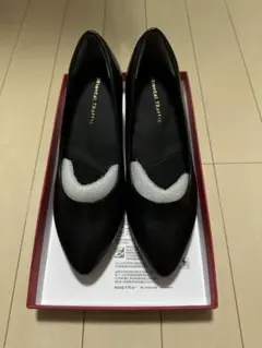 【跳べるパンプス】アーモンドトゥヒール　ブラック