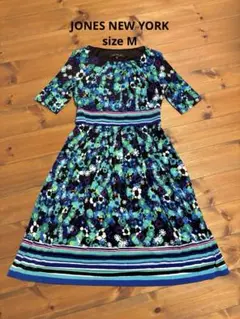 【値下げ】ジョーンズニューヨーク ワンピース 花柄 ストレッチ サイズ4 M相当