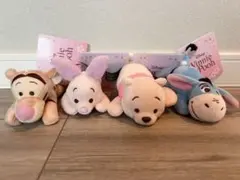 くまのプーさん 寝そべり マスコット さくらVer 全4種 コンプリート