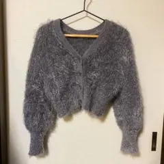 NATURAL BEAUTY BASIC シャギークロップドカーディガン