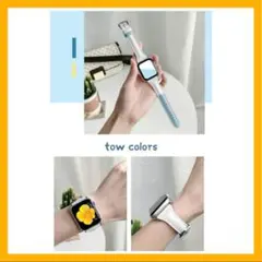 Ewise Apple Watchアップルウォッチ バンド 革　カバー2個付き