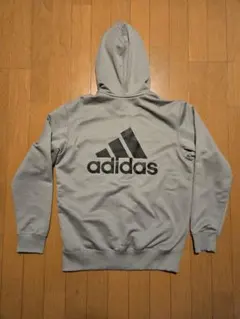 [早い者勝ち]adidas グレー ジップアップパーカー