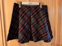 JAYRO White チェック柄 フレアスカート