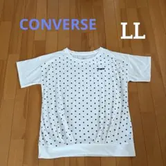 CONVERSE スポーツウェア Tシャツ 水玉 ロゴ入り LLのサムネイル