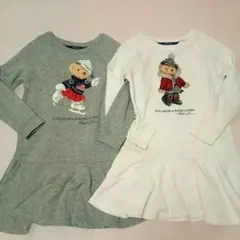 【２枚セット】ポロベア 長袖ワンピース 2点セット