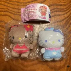 ハローキティ　ぬいぐるみボールチェーン2 ガチャ　2点セット