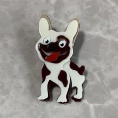 ブルドッグのアクリルブローチ