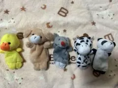 カラフルなぬいぐるみ　指人形