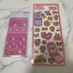 【新品未使用】日焼けキティ　平成ハッピーフォン　タイルシール　サンリオ