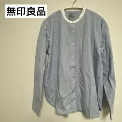 無印良品★レディース　バンドカラーブラウス　L