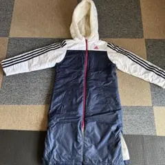 adidas ネイビー/ホワイト ベンチコート