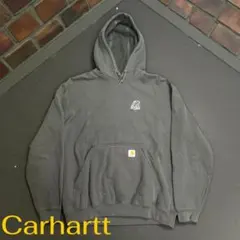 Carhartt カーハートパーカー カーキ色　企業ロゴ