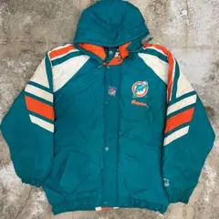古着 90s STARTER NFL ドルフィンズ 中綿ナイロンジャケット L