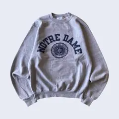 00s Champion NOTRE DAME スウェット グレー M カレッジ