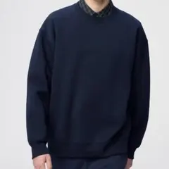 UNIQLO ユニクロ オーバーサイズスウェットシャツ ネイビー