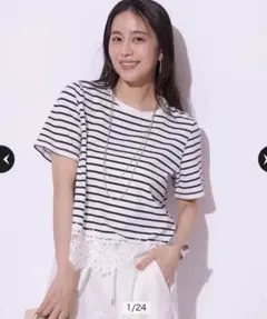 美品 Arpege story レースブラウスTシャツ Sサイズ ホワイト - メルカリ