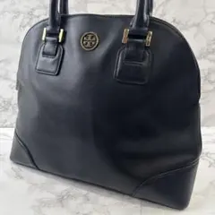TORY BURCH トリーバーチ 本革 レザー ハーフムーン ハンドバッグ 黒