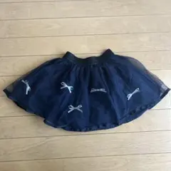 ネイビー リボン付きスカート サイズ100