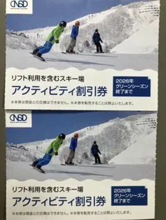 《日本駐車場開発株式会社の株主優待　アクティビティ割引券2枚》