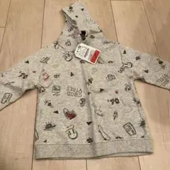 Zara グレー プリント柄 パーカー 2-3歳