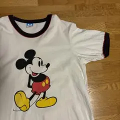 80s ディズニー ミッキーマウス ヴィンテージ Tシャツ USA製 青タグ 黒