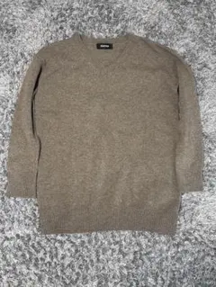 Zuccaブラウン Vネック ニットセーター M