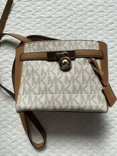 MICHAEL KORS ショルダーバッグ MK柄 ホワイト×ブラウン
