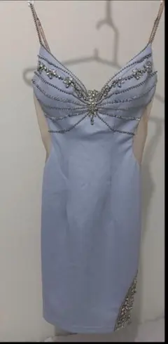TADASHI SHOJIスパンコール装飾 ブルー ナイトドレス キャバドレス 