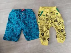 BABYDOLL ハーフパンツ　90センチ　青、黄色