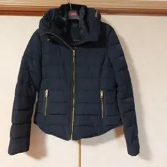 ZARA BASIC ネイビー ダウンジャケット