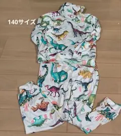 恐竜　ダイナソー　総柄　セットアップ　長袖　140サイズ