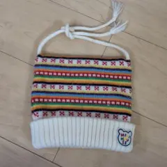 ミキハウス 多色ストライプ ベビー帽子