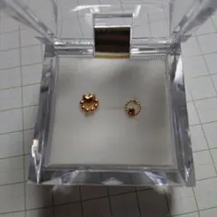 K18ハートデザインピアス 天然石付 美品 - メルカリ