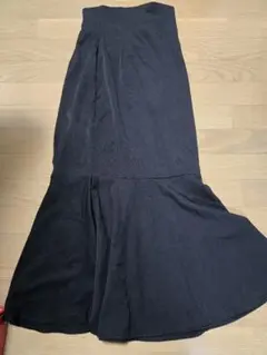 黒 フレアスカート ゴムウエスト　マーメイドスカート