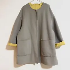 【極美品】UBCB リバー バイカラー コート　リバーコート　ダブルフェイス