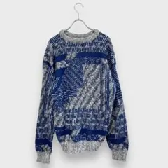 3点¥10,000 ビンテージ 古着 卸 レトロ 80's 柄アクリルニット