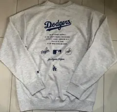 新品　4L MLB ドジャース　裏毛トレーナー　バックロゴ　オートミール