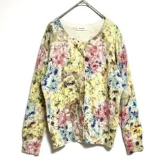 PINORE ピノーレ　花柄　長袖カーディガン　カラフル　38のサムネイル