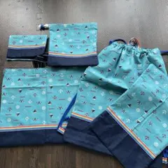 入学グッズ　５点セット　体操服バッグ　上履き入れ　移動式ポケット　巾着