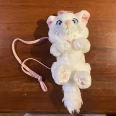 ディズニーリゾート　マリーちゃん　ぬいぐるみストラップ付きポーチ