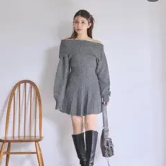 NICE CLAUP ニットワンピース