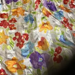 ELLE スカーフ　白　花柄　シアー素材のサムネイル
